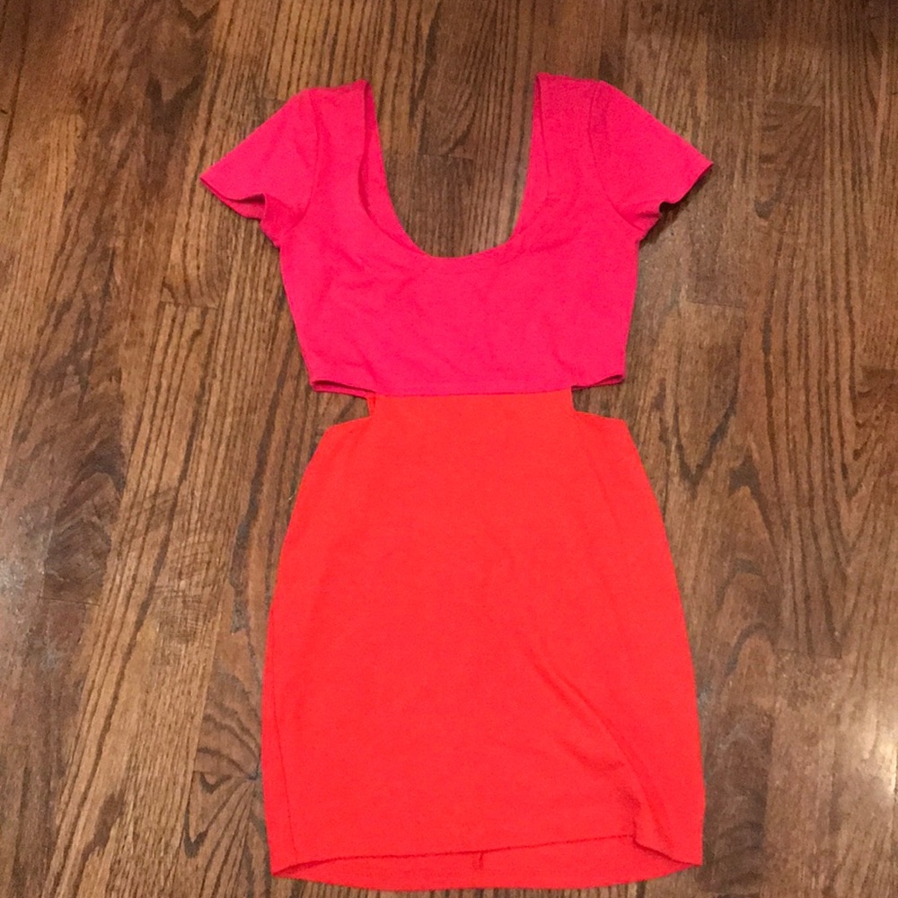 Urban outfitters Neon cut out dress